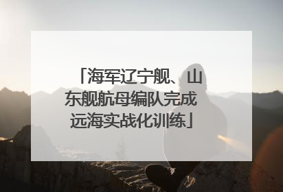 海军辽宁舰、山东舰航母编队完成远海实战化训练