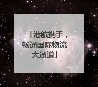 港航携手，畅通国际物流大通道