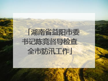 湖南省益阳市委书记陈竞督导检查全市防汛工作