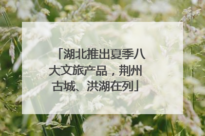 湖北推出夏季八大文旅产品，荆州古城、洪湖在列