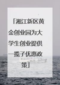 湘江新区黄金创业园为大学生创业提供一揽子优惠政策