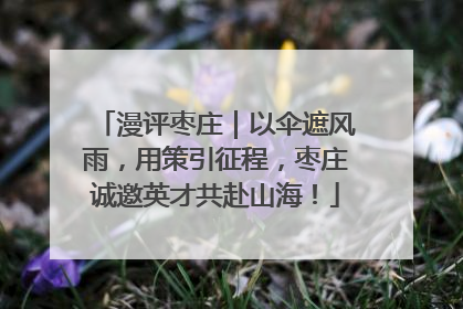 漫评枣庄｜以伞遮风雨，用策引征程，枣庄诚邀英才共赴山海！