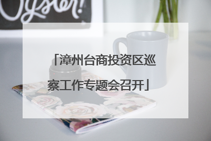 漳州台商投资区巡察工作专题会召开