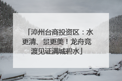 漳州台商投资区：水更清、景更美！龙舟竞渡见证满城碧水