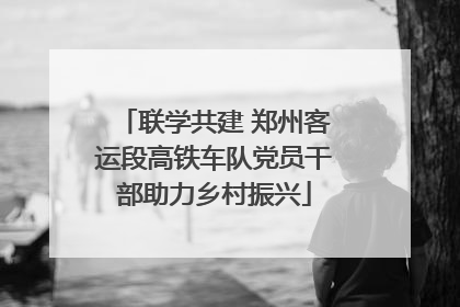 联学共建 郑州客运段高铁车队党员干部助力乡村振兴