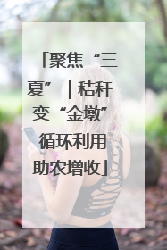 聚焦“三夏”｜秸秆变“金墩” 循环利用助农增收