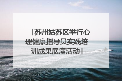 苏州姑苏区举行心理健康指导员实践培训成果展演活动