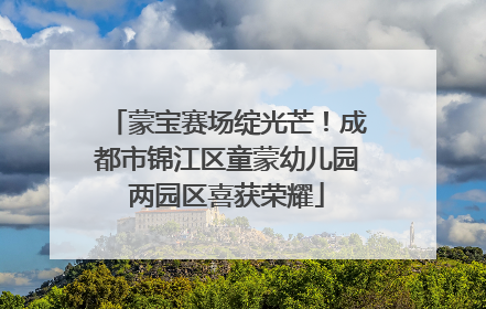 蒙宝赛场绽光芒！成都市锦江区童蒙幼儿园两园区喜获荣耀