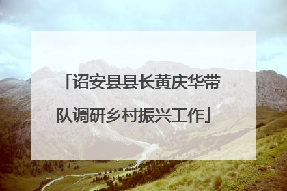 诏安县县长黄庆华带队调研乡村振兴工作