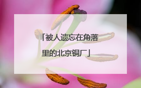 被人遗忘在角落里的北京铜厂