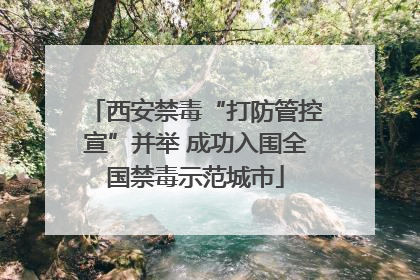西安禁毒“打防管控宣”并举 成功入围全国禁毒示范城市