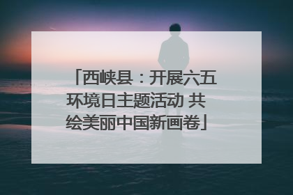 西峡县：开展六五环境日主题活动 共绘美丽中国新画卷