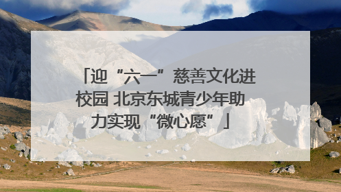 迎“六一”慈善文化进校园 北京东城青少年助力实现“微心愿”