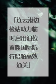 连云港边检站助力临时启用泊位首艘国际航行船舶高效通关