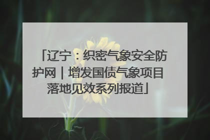 辽宁：织密气象安全防护网｜增发国债气象项目落地见效系列报道