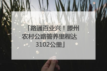 路通百业兴！滕州农村公路管养里程达3102公里