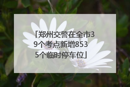 郑州交警在全市39个考点新增8535个临时停车位