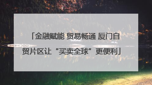 金融赋能 贸易畅通 厦门自贸片区让“买卖全球”更便利