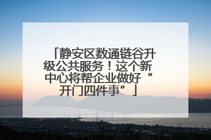 静安区数通链谷升级公共服务！这个新中心将帮企业做好“开门四件事”