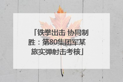 铁拳出击 协同制胜：第80集团军某旅实弹射击考核