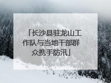 长沙县驻龙山工作队与当地干部群众携手防汛