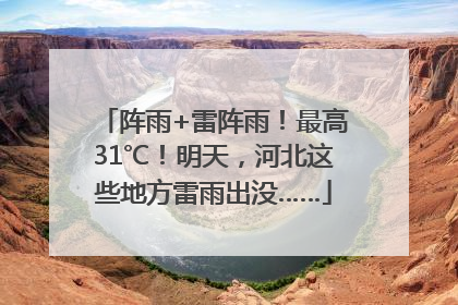 阵雨+雷阵雨！最高31℃！明天，河北这些地方雷雨出没……