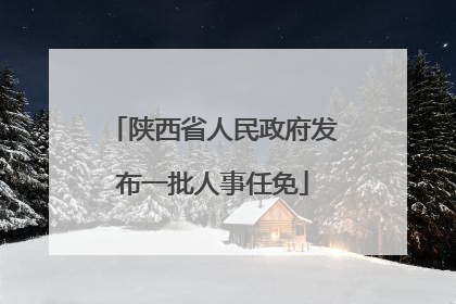 陕西省人民政府发布一批人事任免