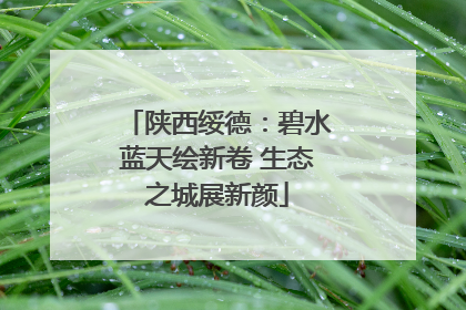 陕西绥德：碧水蓝天绘新卷 生态之城展新颜