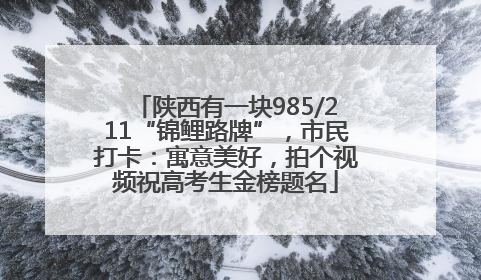 陕西有一块985/211“锦鲤路牌”，市民打卡：寓意美好，拍个视频祝高考生金榜题名