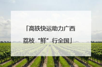 高铁快运助力广西荔枝“鲜”行全国