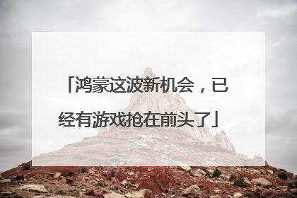 鸿蒙这波新机会，已经有游戏抢在前头了