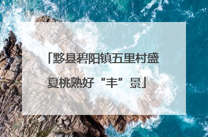黟县碧阳镇五里村盛夏桃熟好“丰”景