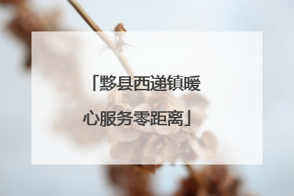 黟县西递镇暖心服务零距离