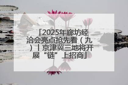 2025年廊坊经洽会亮点抢先看（九）丨京津冀三地将开展“链”上招商