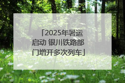 2025年暑运启动 银川铁路部门增开多次列车