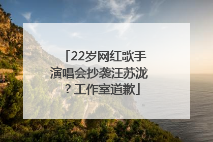 22岁网红歌手演唱会抄袭汪苏泷？工作室道歉