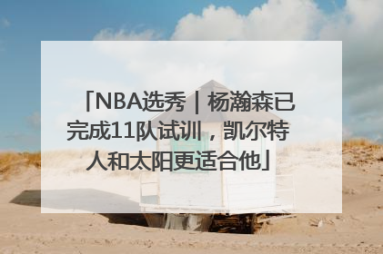 NBA选秀｜杨瀚森已完成11队试训，凯尔特人和太阳更适合他