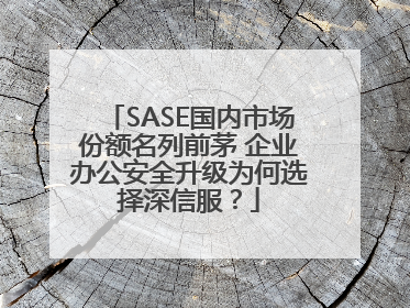 SASE国内市场份额名列前茅 企业办公安全升级为何选择深信服？